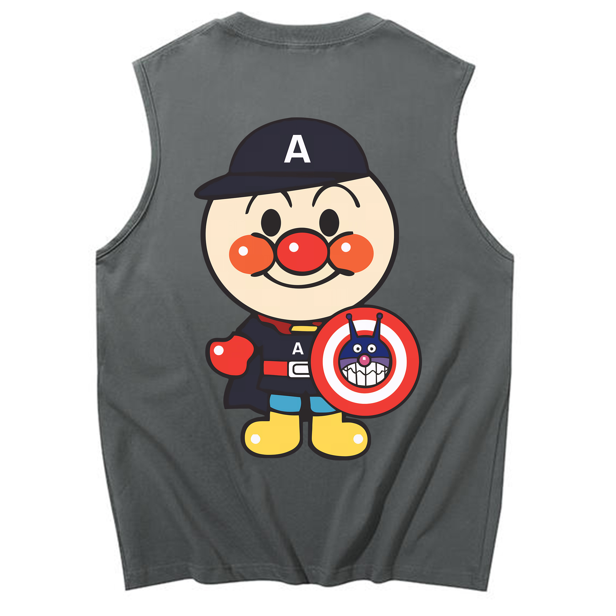 （画像用） アンパンマン Anpanman コットン100％タンクトップ（背面プリント）